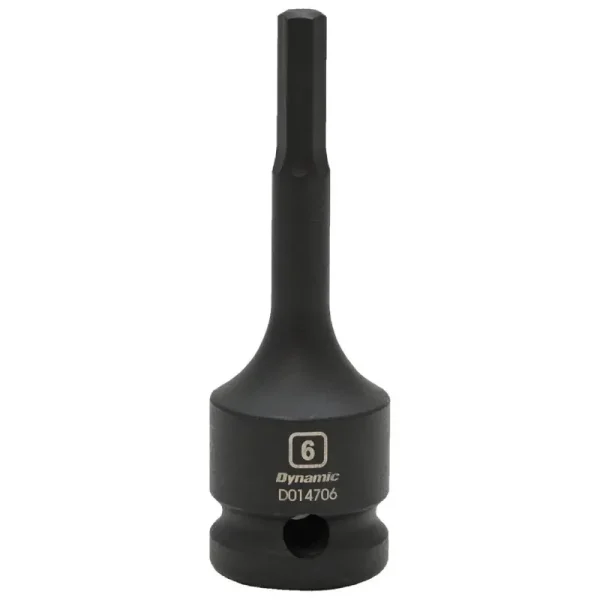 Dynamic Tools 1/2in. Drive Metric Hex Head 6mm Bit Impact Socket D014706
