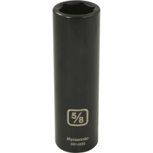 Dynamic Tools 1/2in. Drive 6 Point SAE 5/8in. Deep Length Impact Socket D014520
