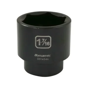 Dynamic Tools 1/2in. Drive 6 Point SAE 1-7/16in. Standard Length Impact Socket D014346