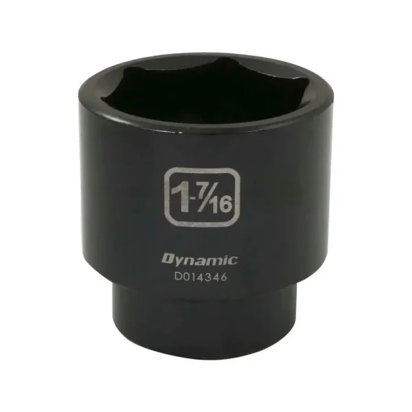 Dynamic Tools 1/2in. Drive 6 Point SAE 1-7/16in. Standard Length Impact Socket D014346