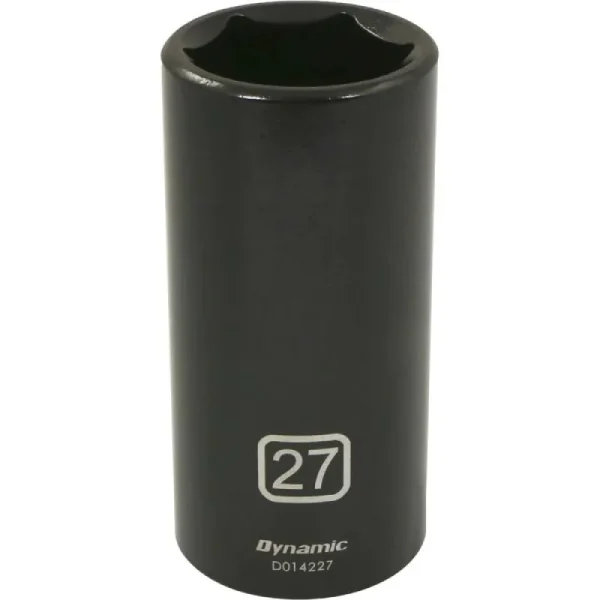 Dynamic Tools 1/2in. Drive 6 Point Metric 27mm Deep Length Impact Socket D014227