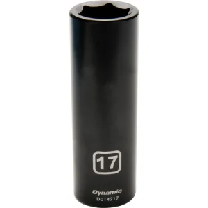 Dynamic Tools 1/2in. Drive 6 Point Metric 17mm Deep Length Impact Socket D014217