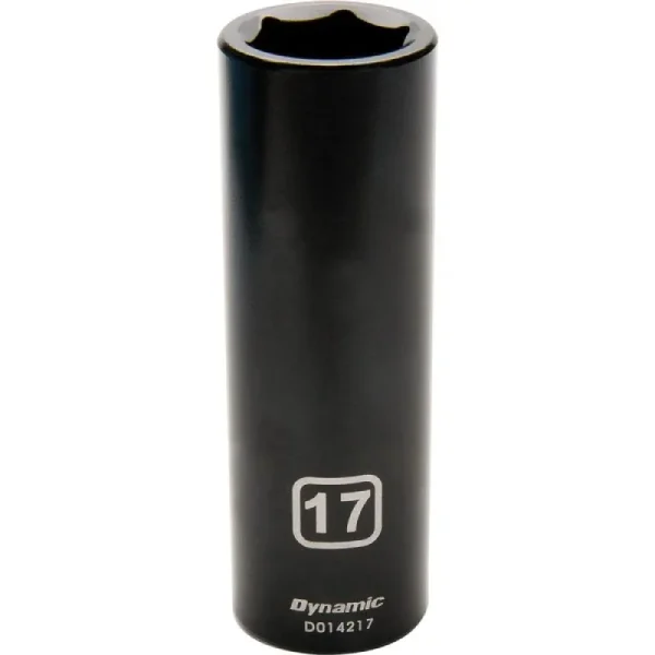 Dynamic Tools 1/2in. Drive 6 Point Metric 17mm Deep Length Impact Socket D014217