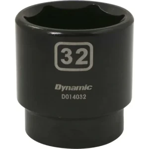 Dynamic Tools 1/2in. Drive 6 Point Metric 32mm Standard Length Impact Socket D014032