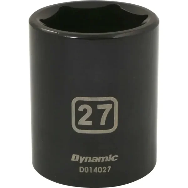 Dynamic Tools 1/2in. Drive 6 Point Metric 27mm Standard Length Impact Socket D014027