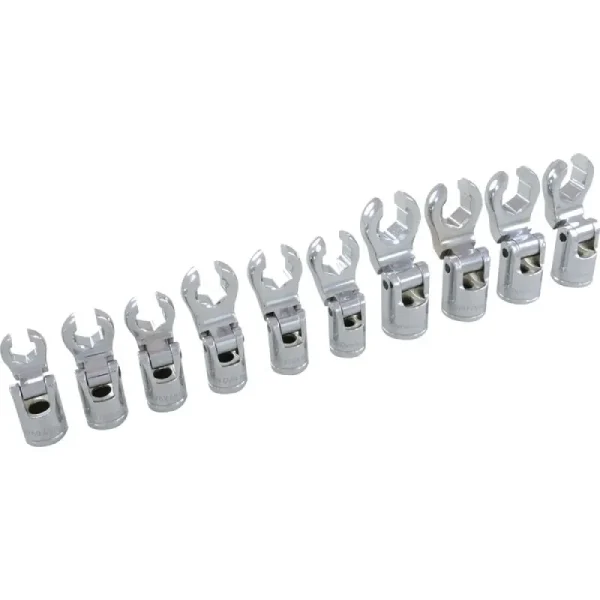 Dynamic Tools 3/8in. Drive 10 Piece Metric Flare Nut Socket Set 10mm -19mm D010028