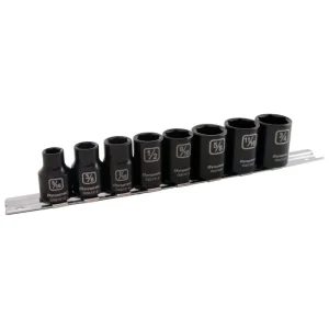 Dynamic Tools 3/8in. Drive 8 Piece 6 Point SAE Standard Impact Socket Set 5/16in. – 3/4in. D010020