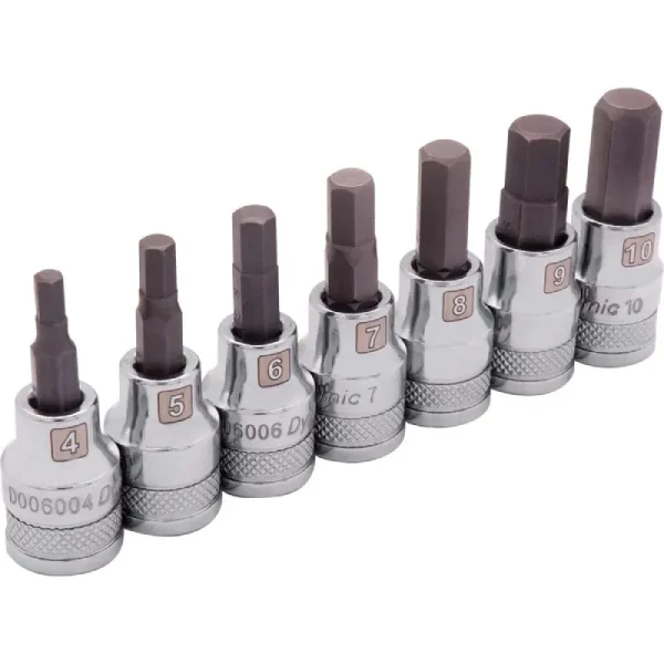 Dynamic Tools 3/8in. Drive 7 Piece Metric Standard Hex Socket Set 4mm – 10mm D010016