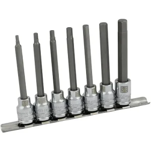 Dynamic Tools 3/8in. Drive 7 Piece SAE Long Hex Socket Set 1/8in. – 3/8in. D010015