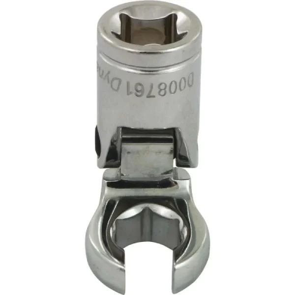 Dynamic Tools 3/8in. Drive Metric 11mm Flex Head Crow Foot Flare Nut Socket Chrome Finish D008761