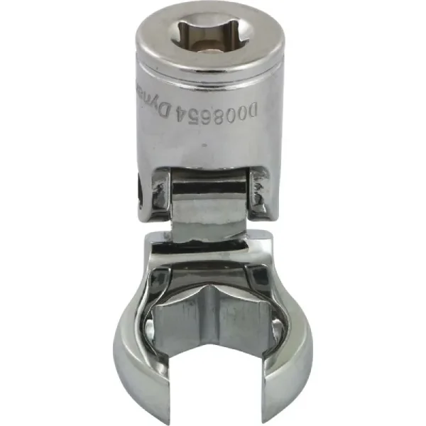 Dynamic Tools 3/8in. Drive SAE 3/4in. Flex Head Crow Foot Flare Nut Socket Chrome Finish D008654