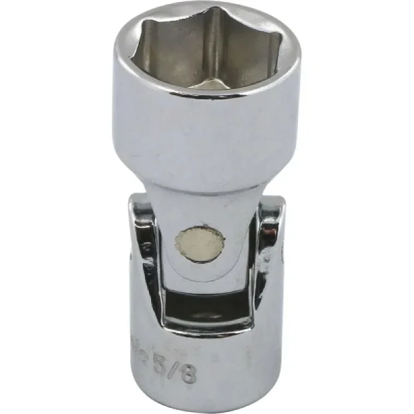 Dynamic Tools 3/8in. Drive 6 Point SAE 5/8in. Universal Joint Socket Chrome Finish D008620