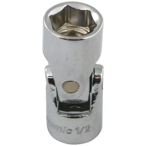 Dynamic Tools 3/8in. Drive 6 Point SAE 1/2in. Universal Joint Socket Chrome Finish D008616