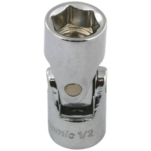 Dynamic Tools 3/8in. Drive 6 Point SAE 1/2in. Universal Joint Socket Chrome Finish D008616