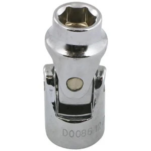 Dynamic Tools 3/8in. Drive 6 Point SAE 3/8in. Universal Joint Socket Chrome Finish D008612