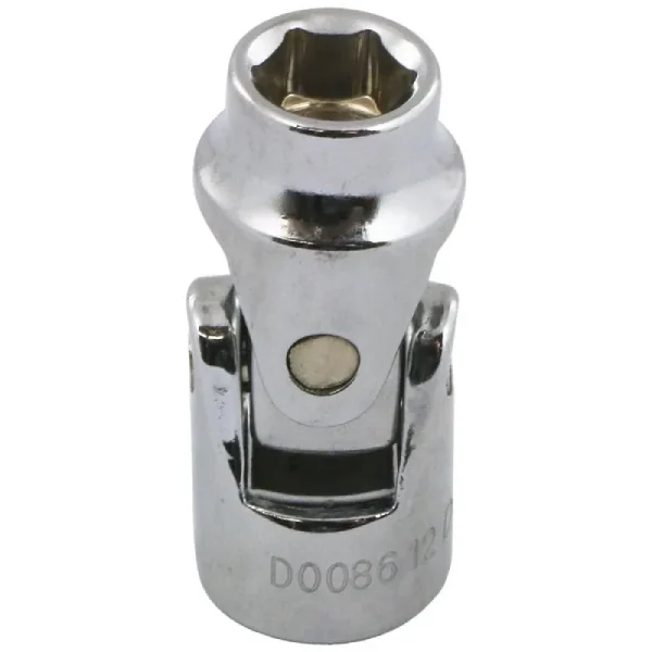 Dynamic Tools 3/8in. Drive 6 Point SAE 3/8in. Universal Joint Socket Chrome Finish D008612