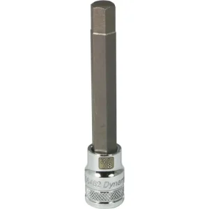Dynamic Tools 3/8in. Drive SAE Hex Head 3/8in. Long Bit Chrome Finish Socket D006462