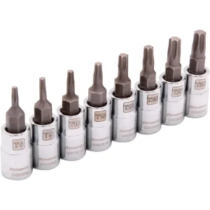 Dynamic Tools 1/4in. Drive 8 Piece Standard Torx Socket Set T8 – T30 D004009
