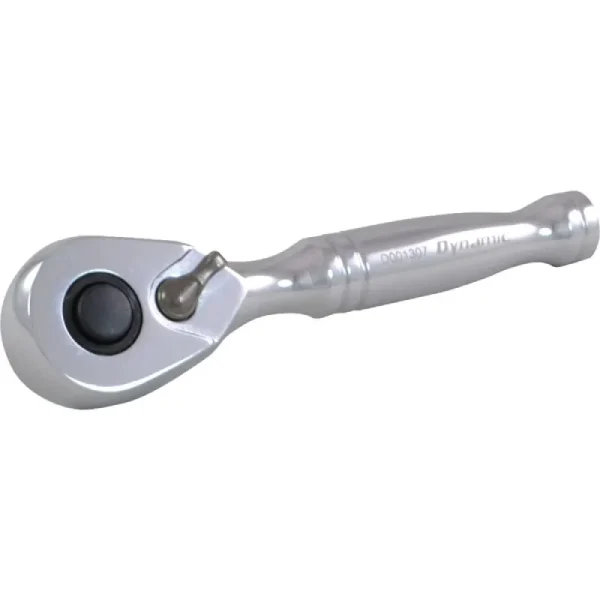 Dynamic Tools 1/4in. Drive Stubby 48 Tooth Ratchet Chrome Finish 3.5in. Long D001307
