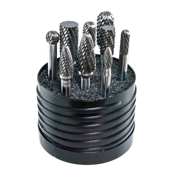 DRILLCO 70S004DC SET 4,SOLID CARBIDE BUR SET DOUBLE CUT