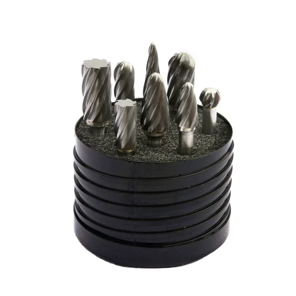DRILLCO 70S010NF SET 10,SOLID CARBIDE BUR SET ALUMINUM CU