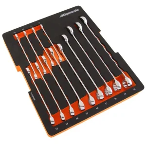 Dynamic Tools 14 Piece Metric Combination Wrench Set With Foam Tool Organizer D105108