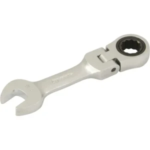 Dynamic Tools 7/16in Stubby Flex Head Ratcheting Wrench D076214