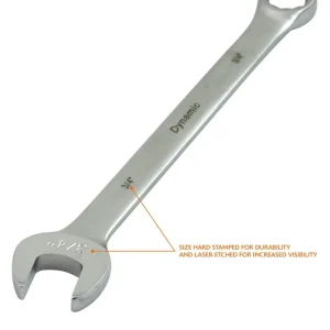 Dynamic Tools 16 Piece SAE Combination Wrench Set, Contractor Series, Satin Finish, 1/4in – 1-1/4in