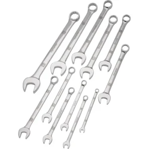 Dynamic Tools 12 Piece SAE Combination Wrench Set, Mirror Chrome Finish, 1/4in – 15/16in D074202