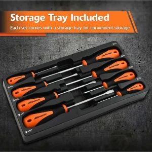 Dynamic Tools 8 Piece Assorted Screwdriver Set, Comfort Grip Handles D062510