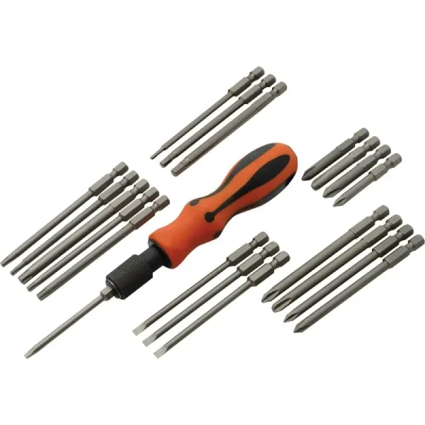 Dynamic Tools 21 Piece Screwdriver Set With Removable Bits, Comfort Grip Handle D062506