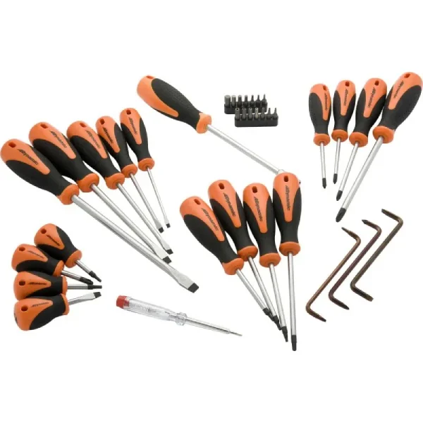 Dynamic Tools 36 Piece Screwdriver & Bit Set, Comfort Grip Handles D062505