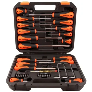 Dynamic Tools 36 Piece Screwdriver & Bit Set, Comfort Grip Handles D062505