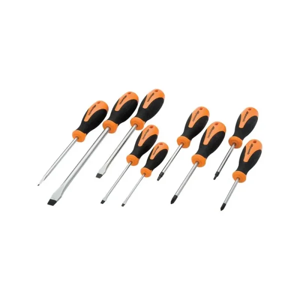 Dynamic Tools 9 Piece Assorted Screwdriver Set, Comfort Grip Handles D062500