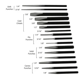 Dynamic Tools 16 Piece Punch And Chisel Set D058203