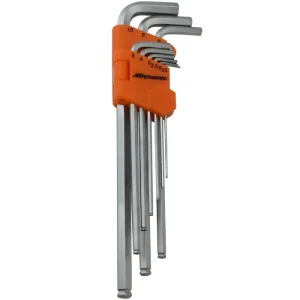 Dynamic Tools 9 Piece Metric Extra Long Hex Key Set, 1.5mm – 10mm D043210