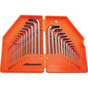 Dynamic Tools 30 Piece SAE & Metric Hex Key Set, .028in – 3/8in & .7mm – 10mm D043206