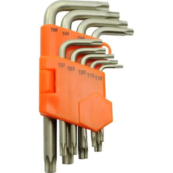 Dynamic Tools 9 Piece Torx Hex Key Set, T10 – T50 D043205