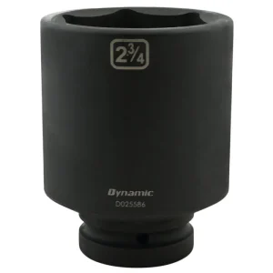 Dynamic Tools 2-3/4in X 1in Drive, 6 Point Deep Length, Impact Socket D025586