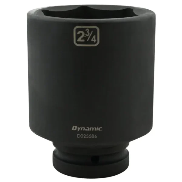 Dynamic Tools 2-3/4in X 1in Drive, 6 Point Deep Length, Impact Socket D025586