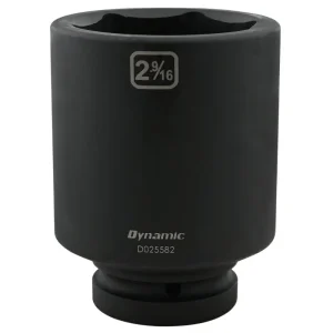 Dynamic Tools 2-9/16in X 1in Drive, 6 Point Deep Length, Impact Socket D025582