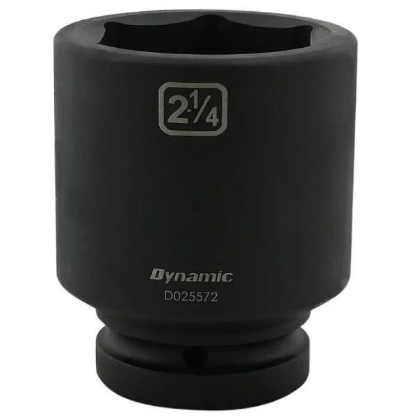 Dynamic Tools 2-1/4in X 1in Drive, 6 Point Deep Length, Impact Socket D025572
