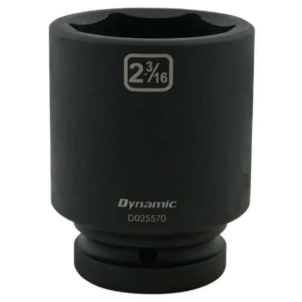 Dynamic Tools 2-3/16in X 1in Drive, 6 Point Deep Length, Impact Socket D025570