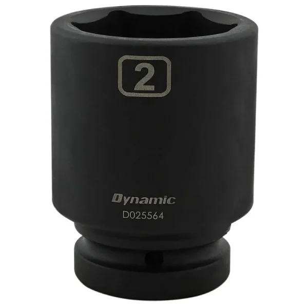 Dynamic Tools 2in X 1in Drive, 6 Point Deep Length, Impact Socket D025564