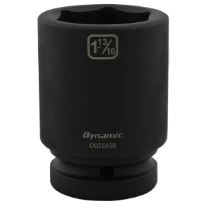 Dynamic Tools 1-13/16in X 1in Drive, 6 Point Deep Length, Impact Socket D025558