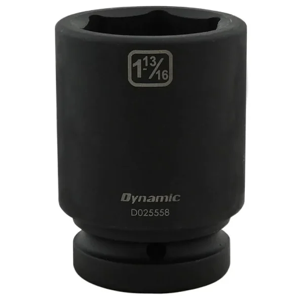 Dynamic Tools 1-13/16in X 1in Drive, 6 Point Deep Length, Impact Socket D025558