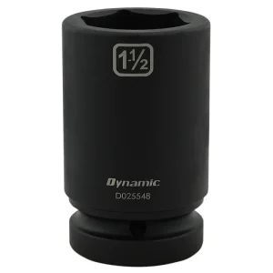 Dynamic Tools 1-1/2in X 1in Drive, 6 Point Deep Length, Impact Socket D025548