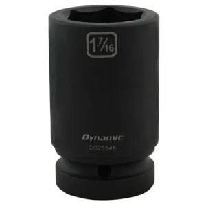 Dynamic Tools 1-7/16in X 1in Drive, 6 Point Deep Length, Impact Socket D025546
