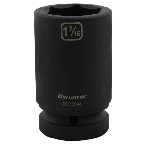 Dynamic Tools 1-7/16in X 1in Drive, 6 Point Deep Length, Impact Socket D025546