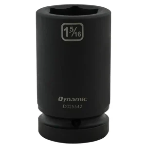 Dynamic Tools 1-5/16in X 1in Drive, 6 Point Deep Length, Impact Socket D025542